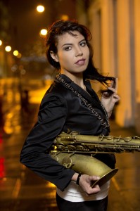 Melissa Aldana, 24, took after her father in pursuing jazz saxophone.